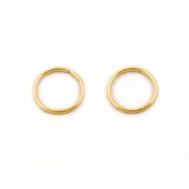 10kt Gold Seamless Hoops