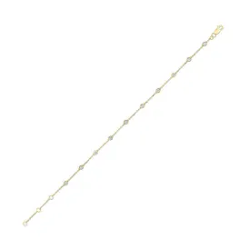 14KT Yellow Gold & Diamond Diamonds By The Yard Bracelet & Necklace Bracelet  - 1/2 ctw