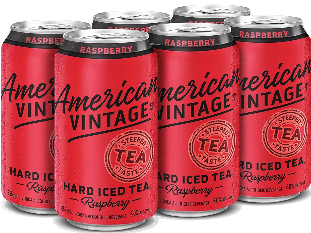 AMERICAN VINTAGE ICED TEA RASPBERRY 6CANS