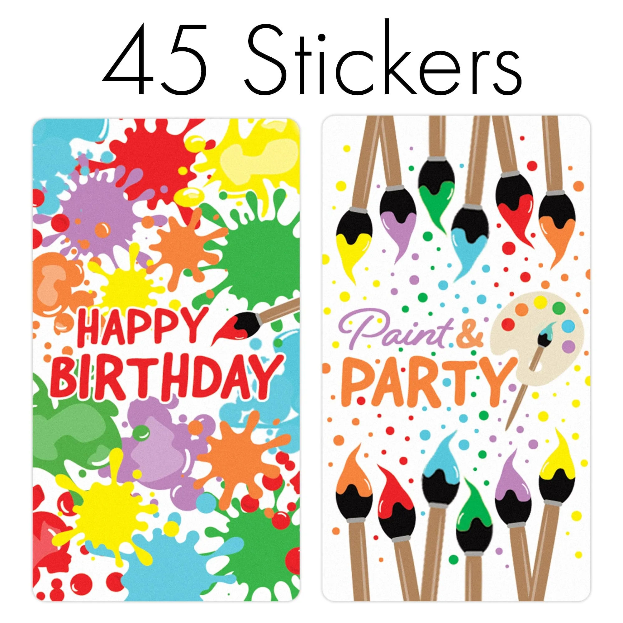 Art & Painting: Kid's Birthday - Hershey's Miniatures Candy Bar Wrappers Stickers - 45 Stickers