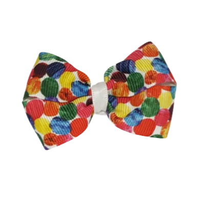 Cherish Hair Bow - Hungry Little Caterpillar Dots