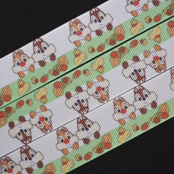 Chipmunk Ribbon - 1 inch Printed Grosgrain