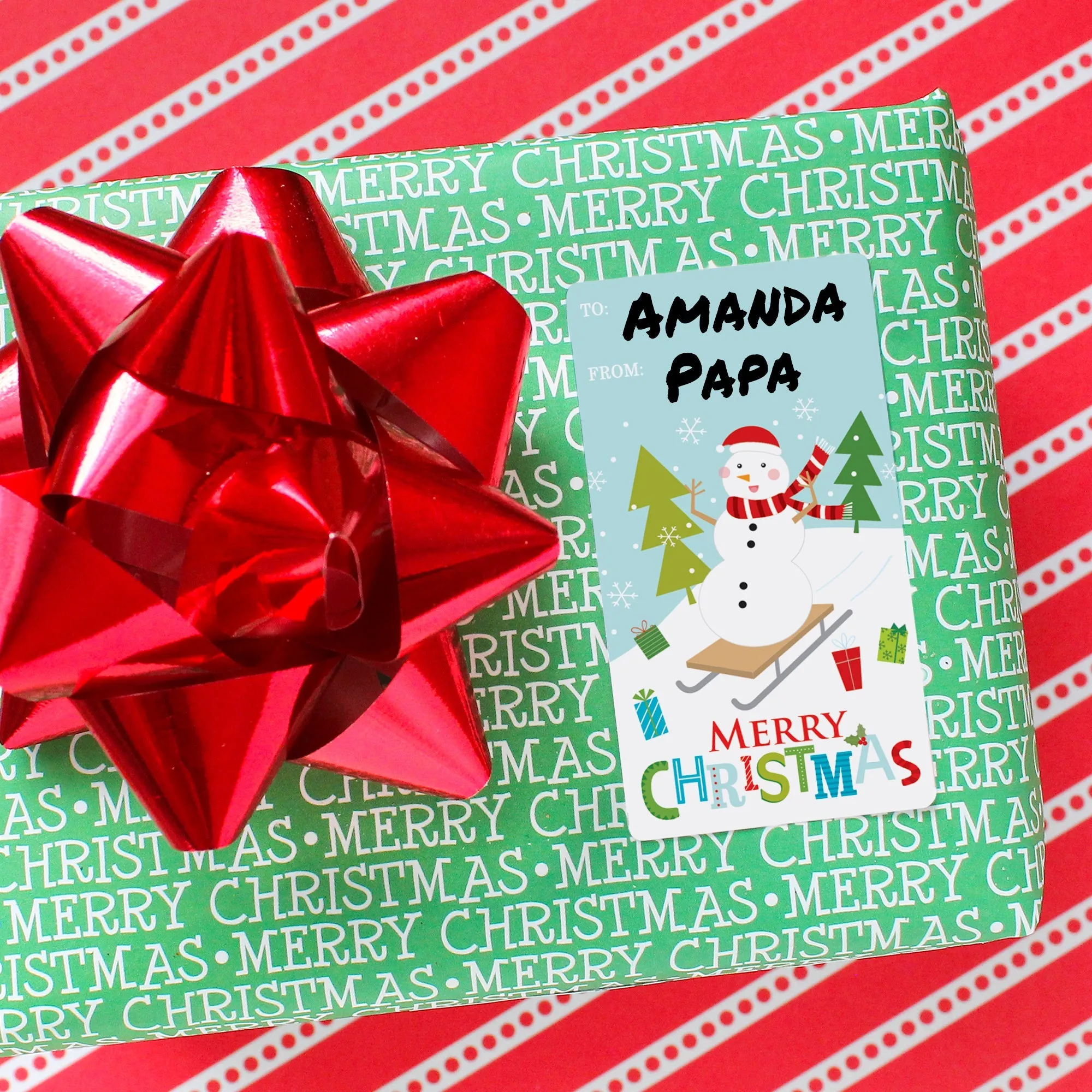 Christmas Gift Tag Stickers: Whimsical Holiday Fun - 75 Stickers