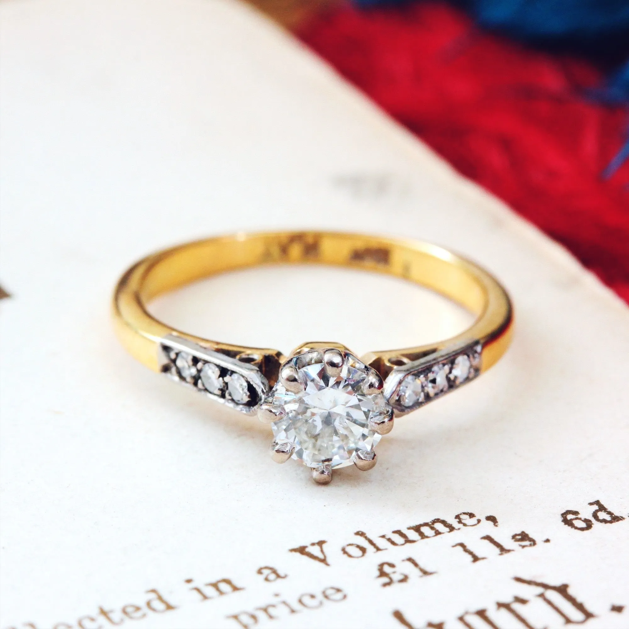 Classic Vintage Diamond Solitaire Engagement Ring