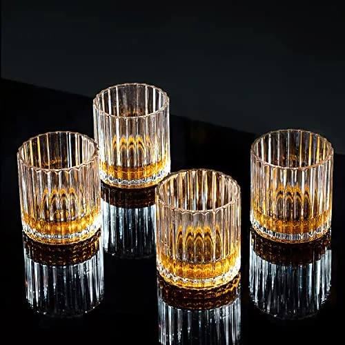 Combler Whiskey Glasses 10oz Set of 4,