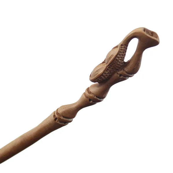 CrystalMood Handmade Carved Peachwood Hair Stick Bamboo Peanuts