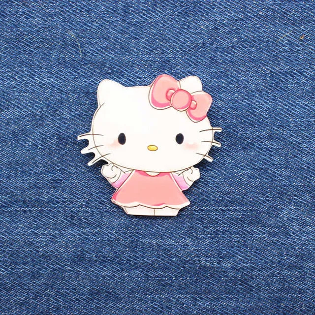 cute Animal acrylic Cartoon Brooches Pin lovely cat and dog Bear lapel pin small Minne Hello kitty Broches batman enamel jewelry