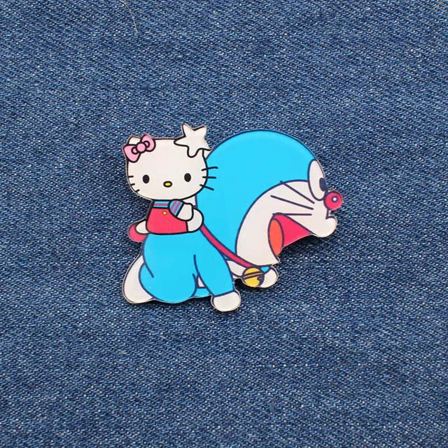 cute Animal acrylic Cartoon Brooches Pin lovely cat and dog Bear lapel pin small Minne Hello kitty Broches batman enamel jewelry