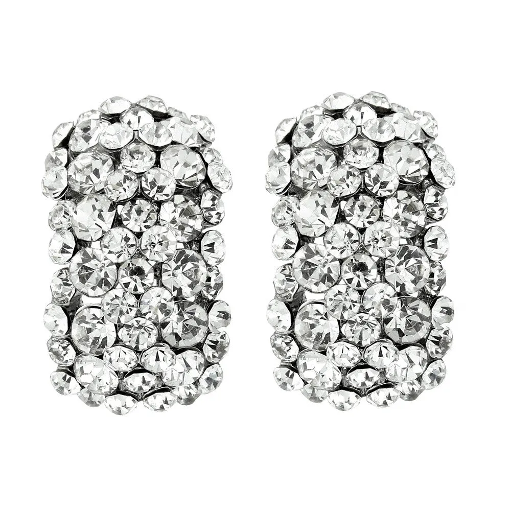 Esmay Crystal Clip On Earrings