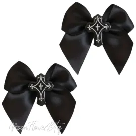 Gothic Cross Hair Bow Set