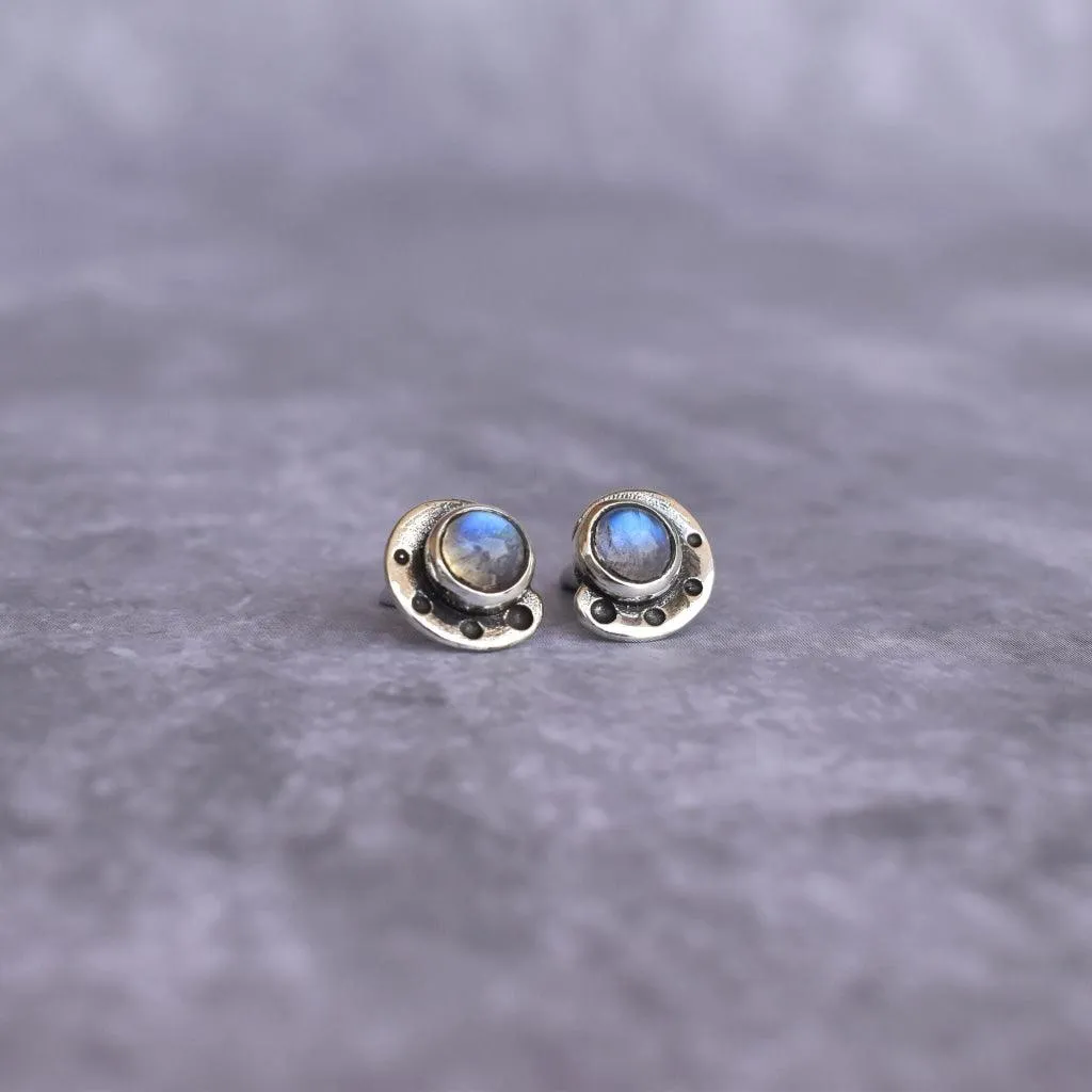 Marine Muse - Moonstone Studs