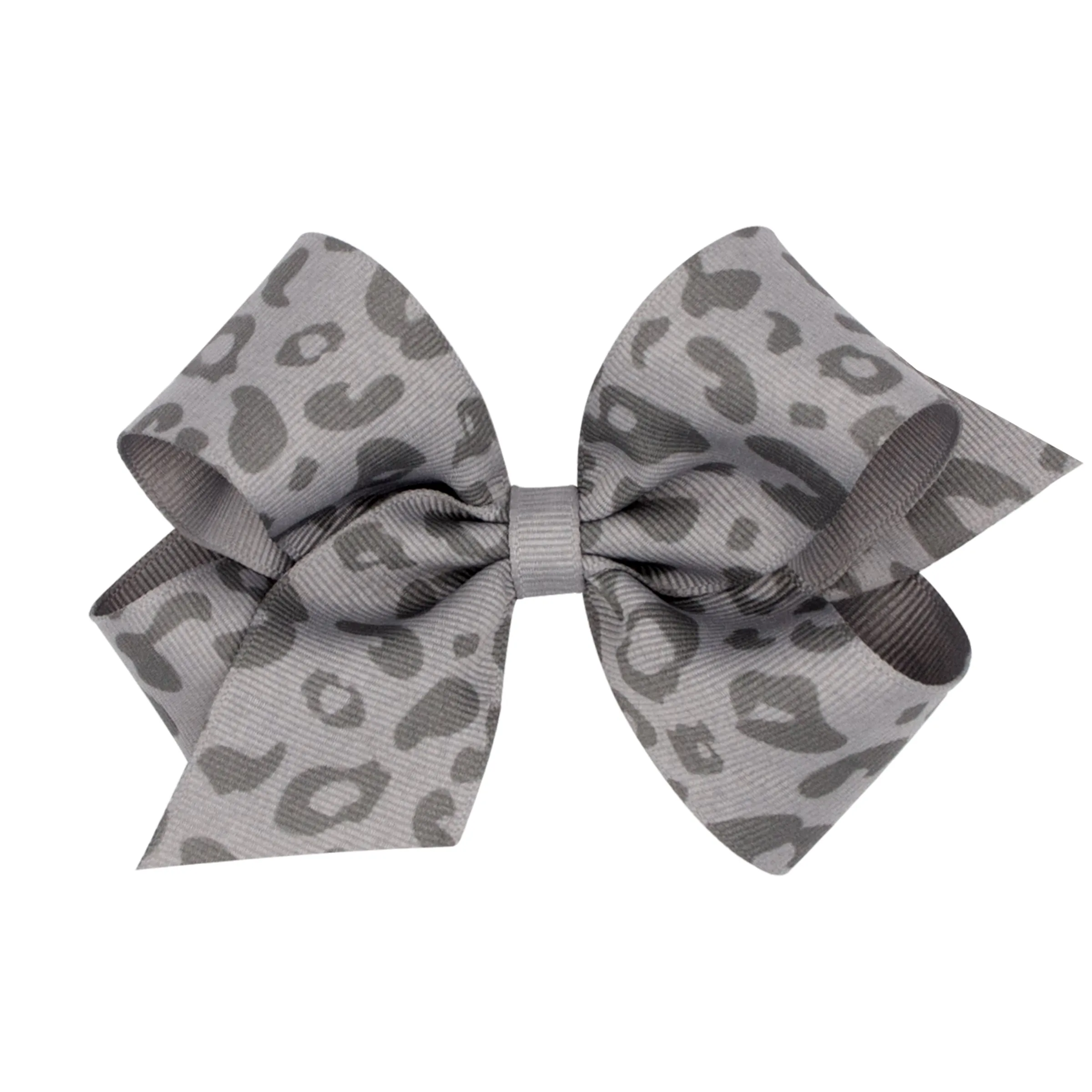 Medium Leopard Grosgrain Hair Bow on Clippie - 6 Colors