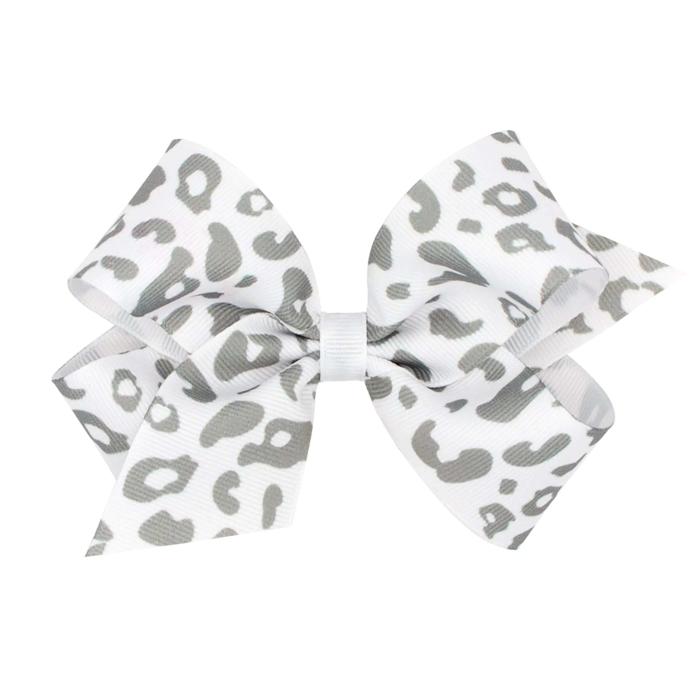 Medium Leopard Grosgrain Hair Bow on Clippie - 6 Colors