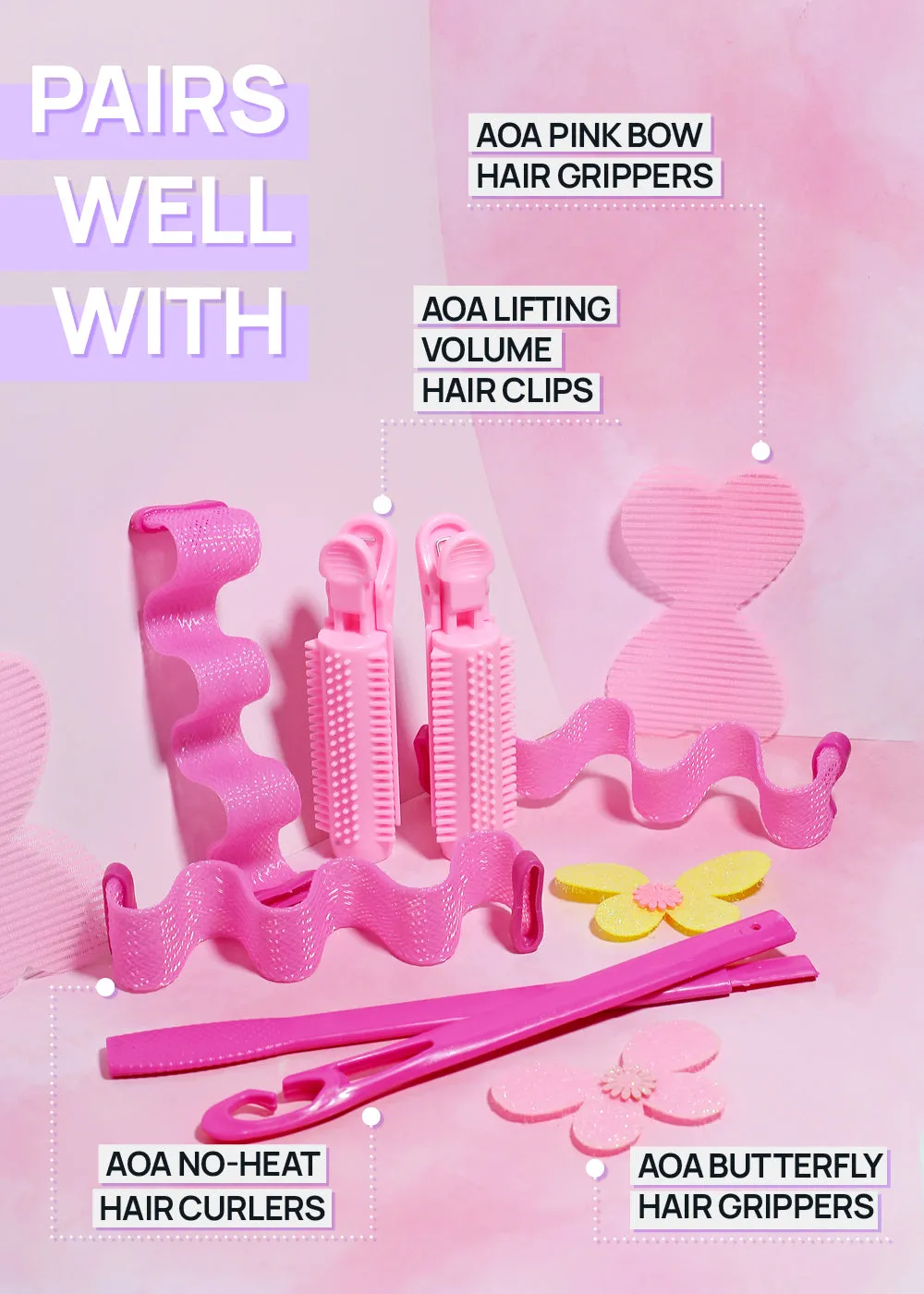 Miss A Anti-Slip Hair Grippers - Butterflies