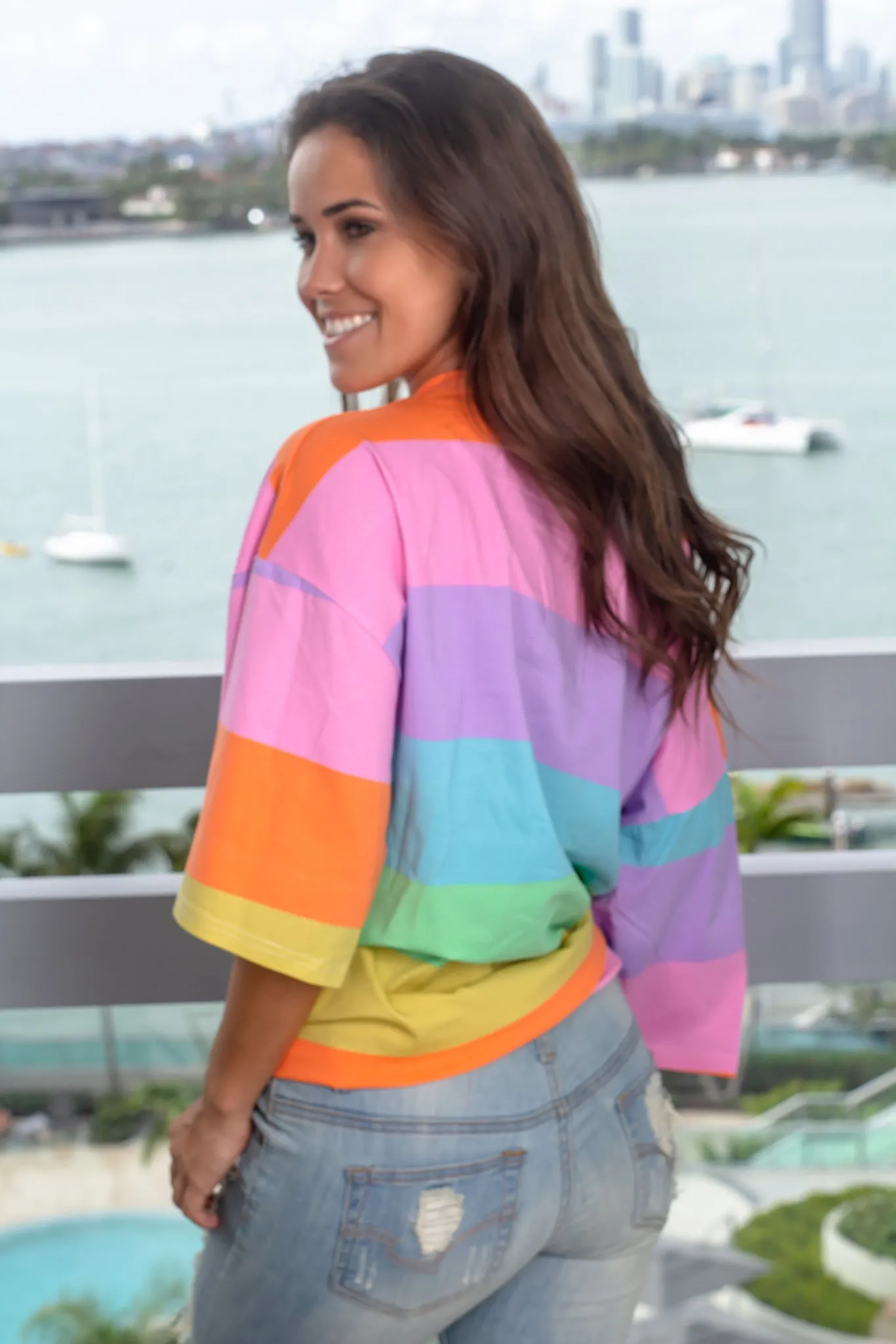 Multi Colored Oversized Top