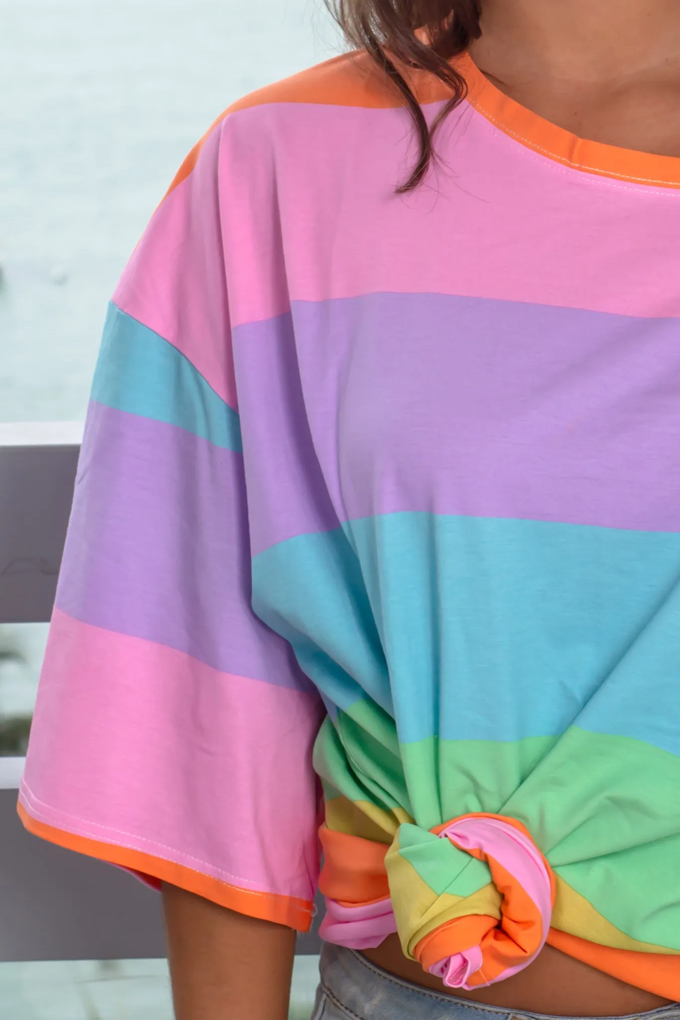 Multi Colored Oversized Top