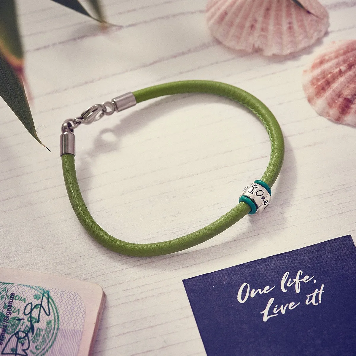 One Life, Live It! Leather Bracelet