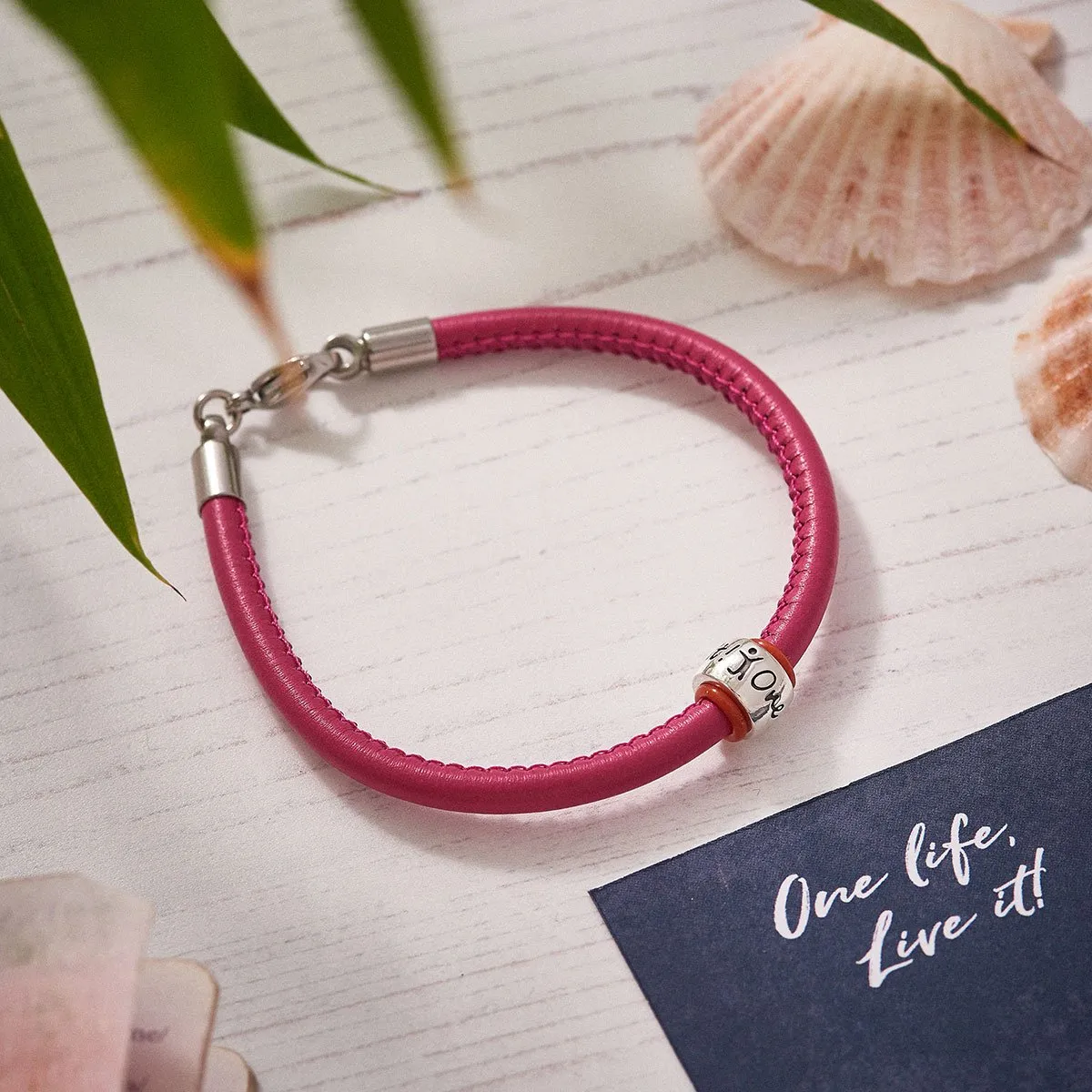 One Life, Live It! Leather Bracelet