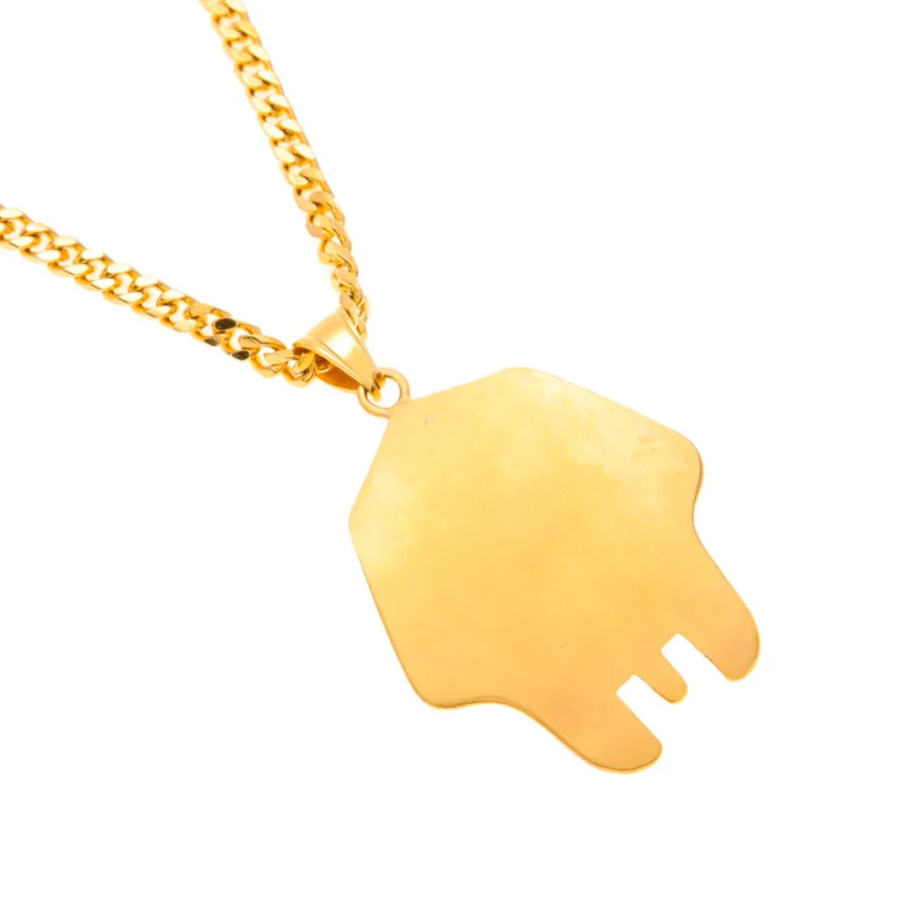 Pharaoh Tutankhamun Gold Pendant Long Chain For Men Necklace