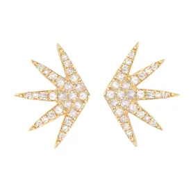 RADIATE DIAMOND EARRINGS, GOLD