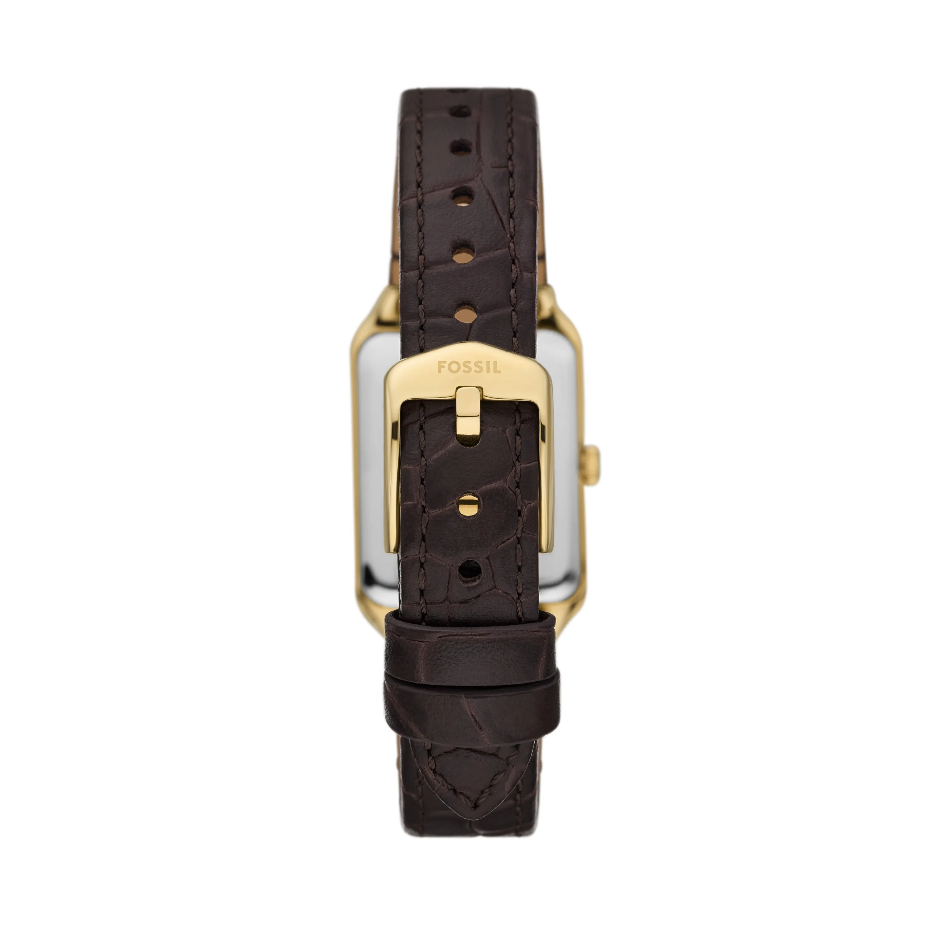 Raquel Three-Hand Date Brown Croco LiteHide™ Leather Watch