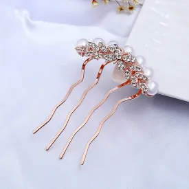 Rose Gold Wedding Hair Combs Full Crystal Butterfly  Wedding Bridal Hair Jewelry Accessories