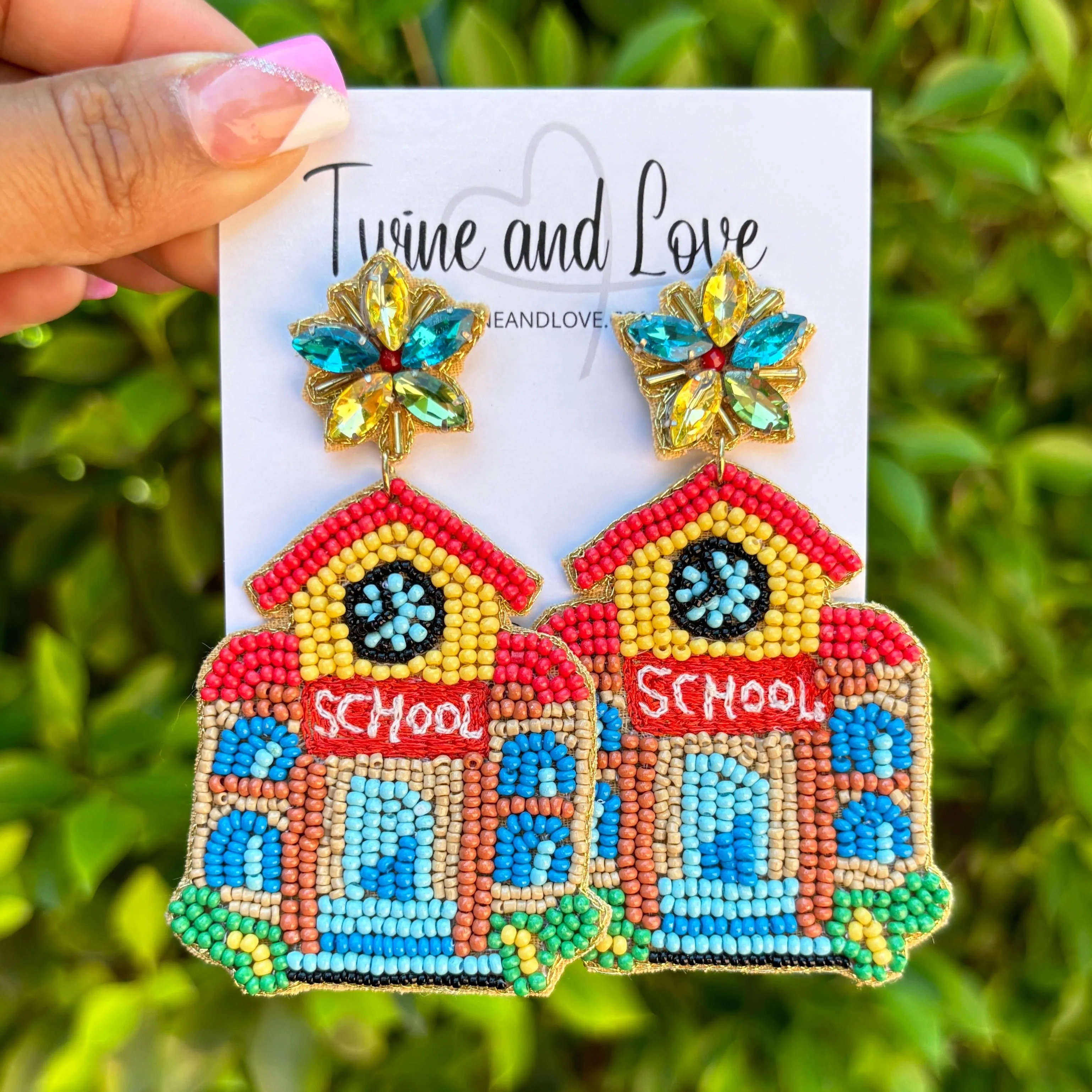 School House Beaded Earrings