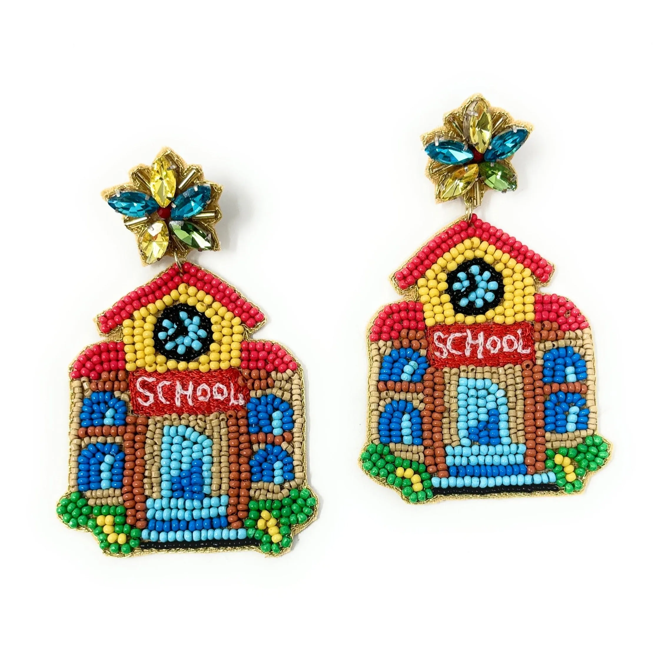 School House Beaded Earrings