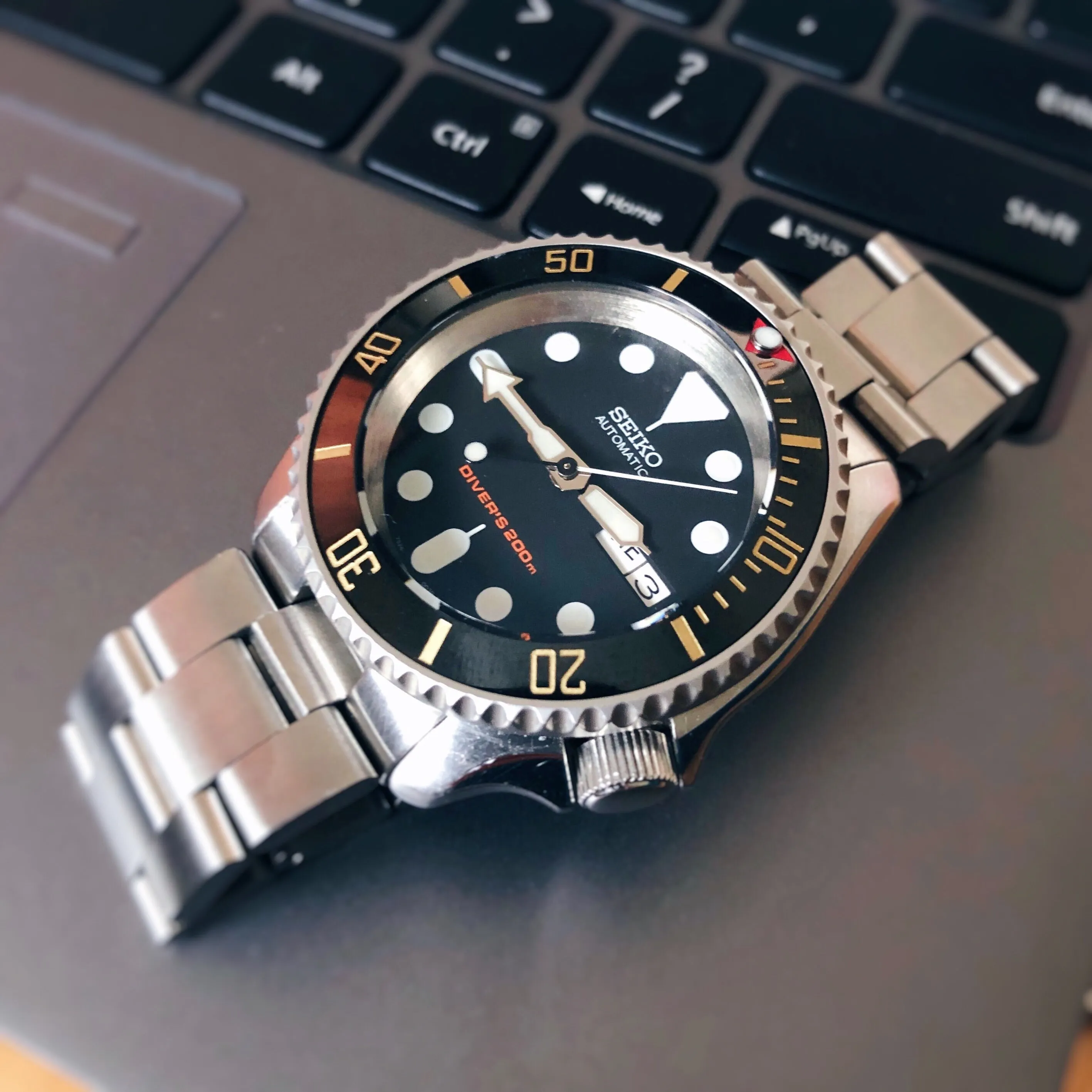 SKX007/SRPD Sub Bezel: Sandblasted Finish