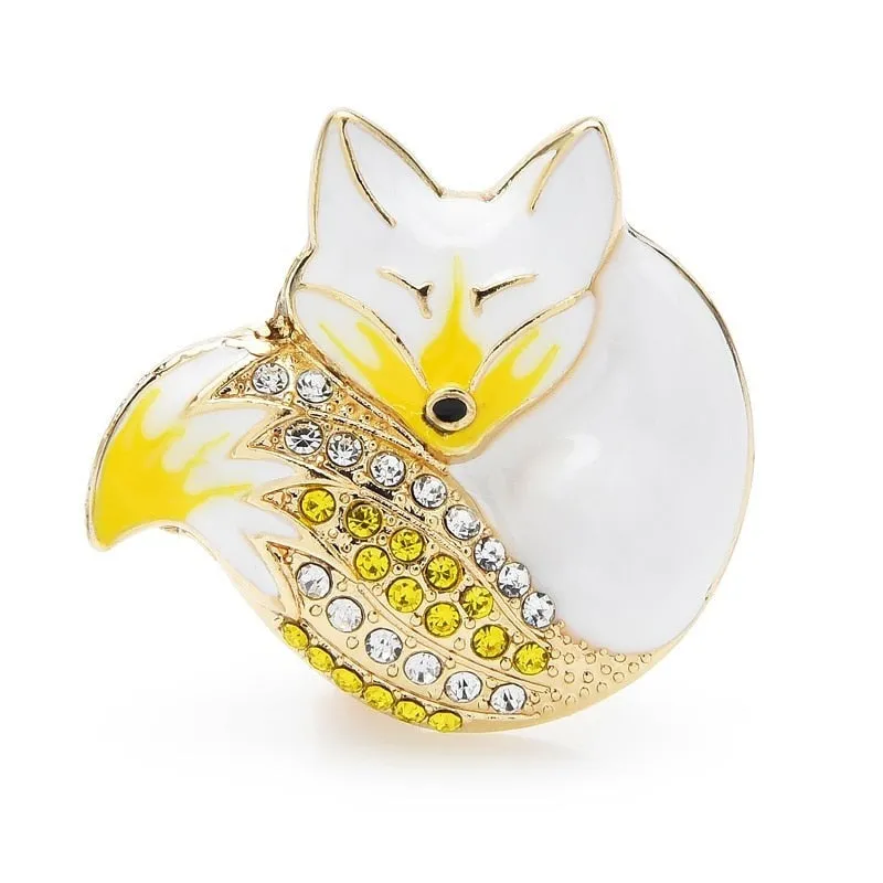 TEEK - Sleeping Fox Brooches