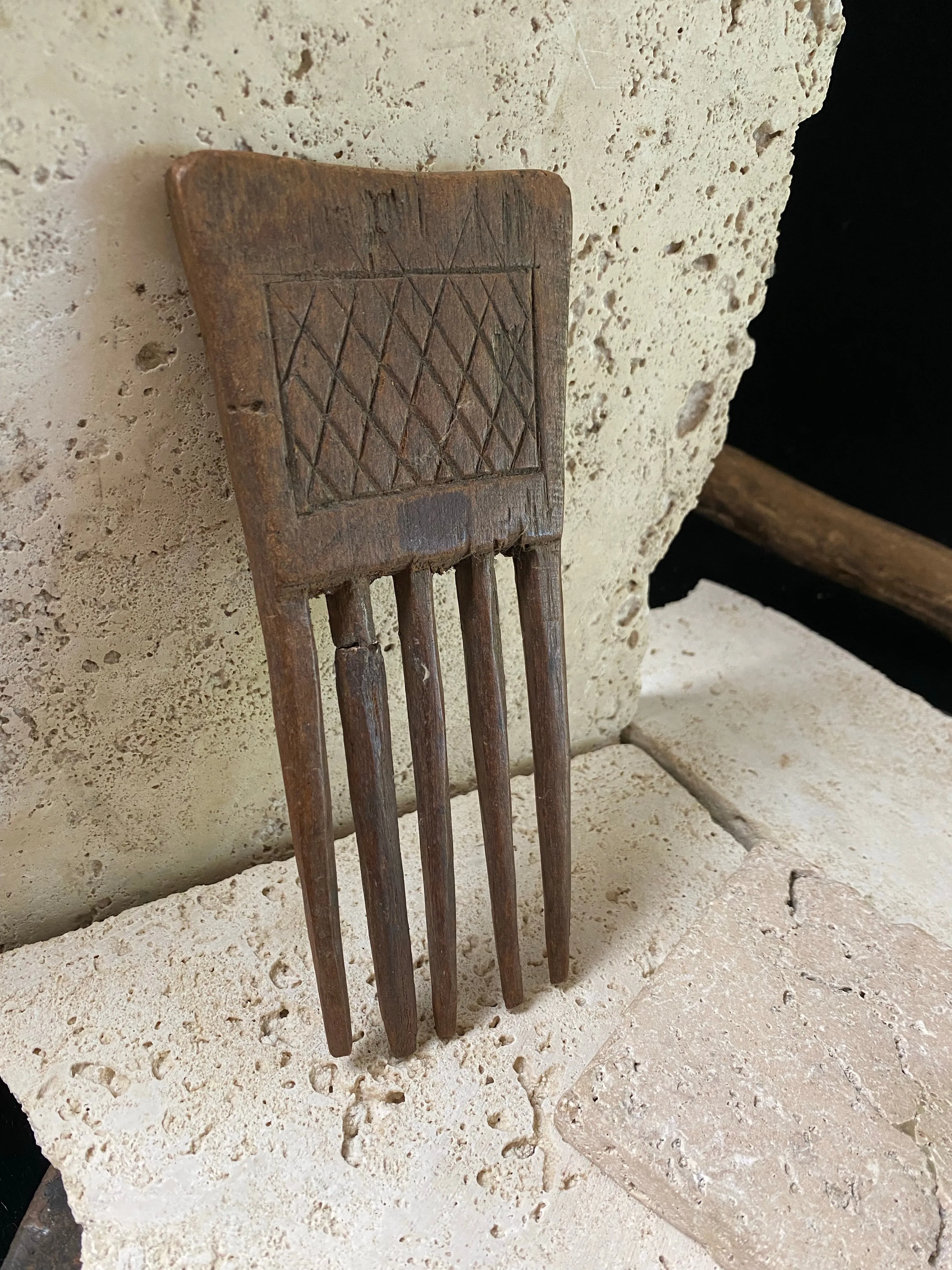 Vintage African Wood Combs