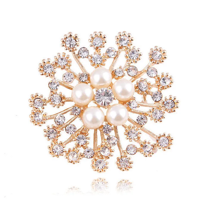 XSB029 - Pearl Flower Brooch