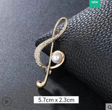 XSB102 - Music Note Saree Brooch